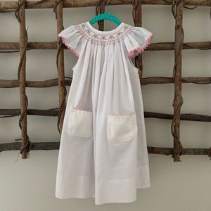 Amanda Remembered white smocked dress